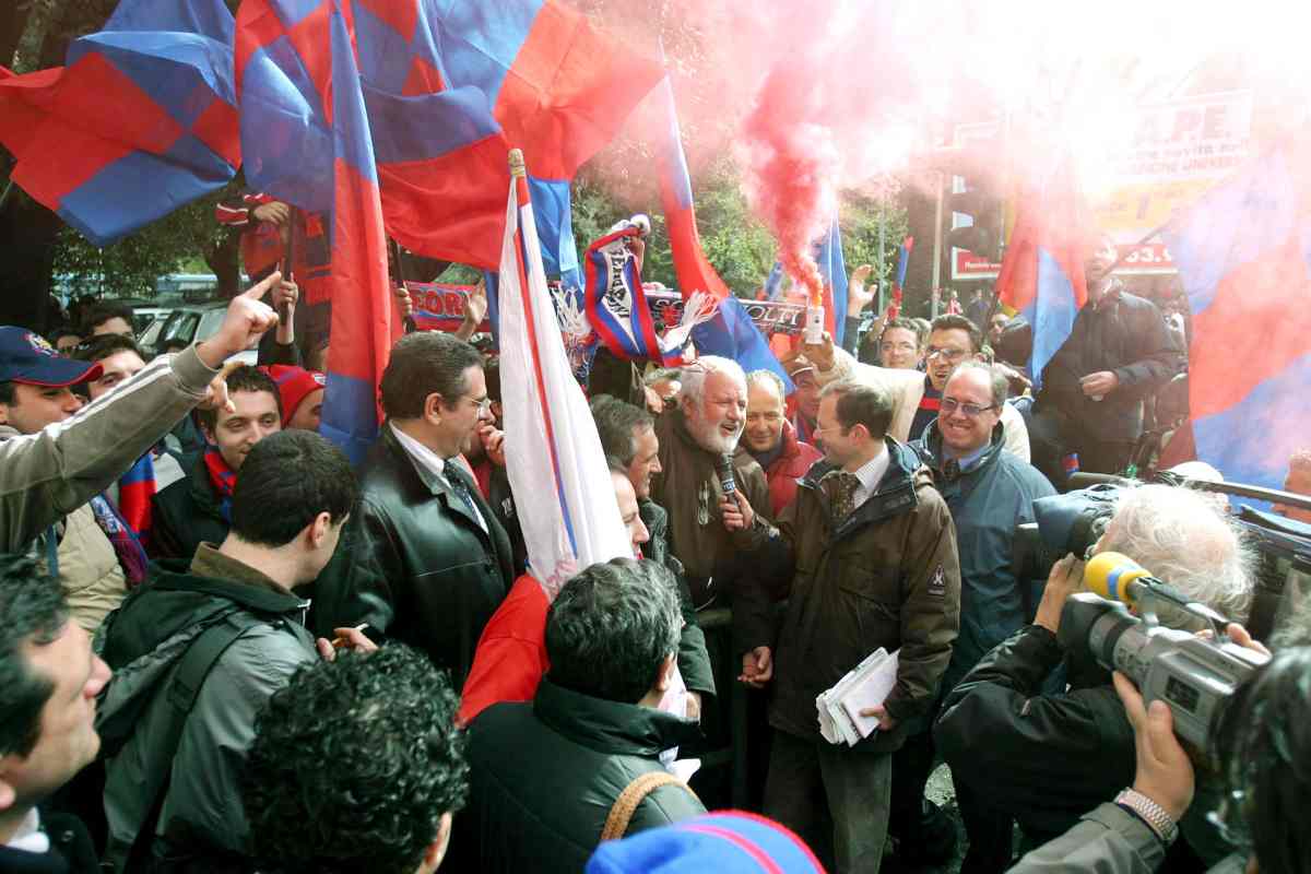 Manifestazione di tifosi del Cosenza